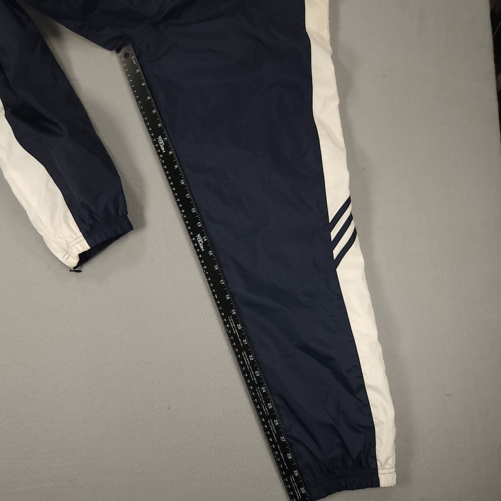 Vintage 2000's Adidas Windbreaker Nylon Blue Track Pants Ankle Zip Men's Size M - Picture 5 of 14